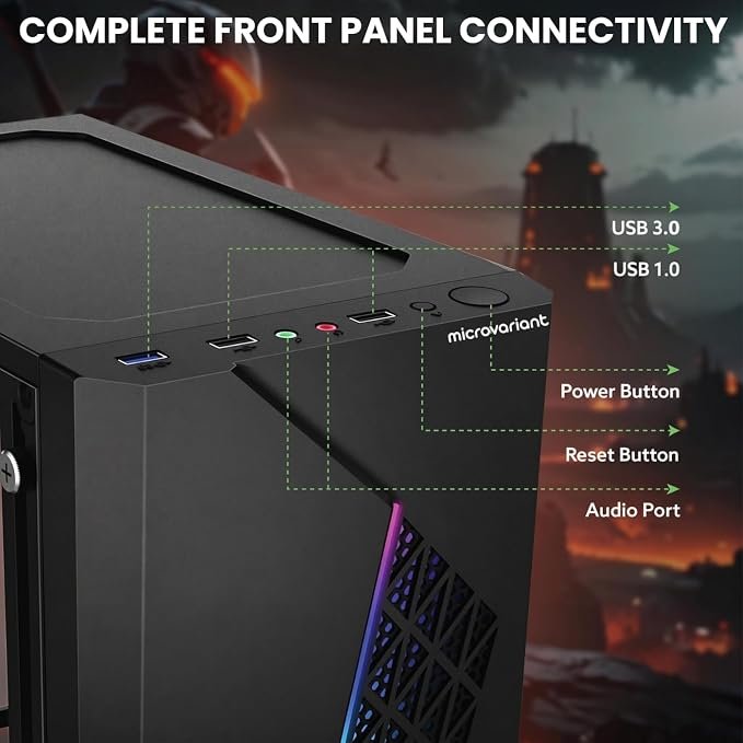PC Computer Full Set | Core i7-3th Gen | 8GB RAM | 256GB SSD | 20" Monitor | RGB Keyboard-Mouse | Headphone | 5G WiFi + BT Dongle | HD Graphics | Windows 11 Pro 3 614afstqdkl. sx679