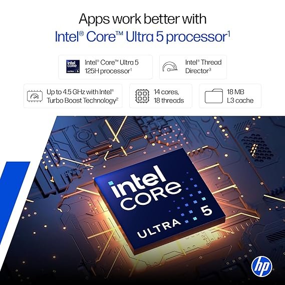HP 15 Smartchoice, Intel Core Ultra 5 125H 12 TOPS, 24GB DDR5 (Upgradeable) 1TB SSD,Anti-Glare, FHD, 15''/39.6cm,Win11, M365*Office24, Silver, 1.65kg, FD1458TU, FHD Camera w/Shutter, Backlit AI Laptop 2 whatsapp image 2026 09 24 at 9.52.55 pm